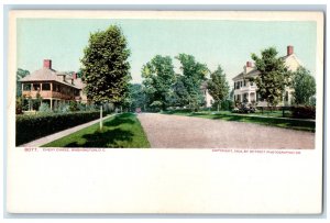 Chevy Chase Sidewalk Steet Tree-lined Scene Washington DC Antique Postcard