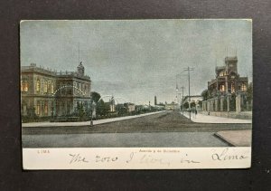 1906 Avienda 9 Lima Peru Picture Postcard Cover