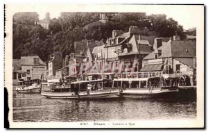 Postcard Old Dinan Stars has Quay Boat