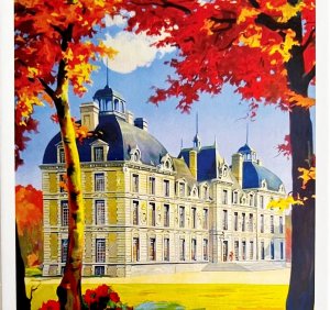 Chateaux De La Loire Postcard Cheverny Unused Unposted Vtg Poster Reprint E59