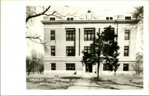 RPPC 1940s Greeley County Court House Greeley, NE Nebraska Unused Postcard P9