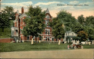Lancaster Ohio Childrens Home Orphanage c1900-20s Vintage Postcard