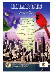 IL - Illinois Map & Highlights   (continental size)