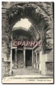 Old Postcard Nimes Temple De Diane