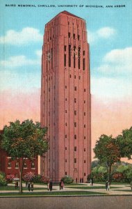 Baird Memorial Carillon University of Michigan Ann Arbor Vintage Postcard