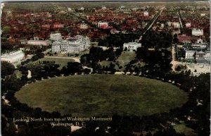 Vtg 1910s Looking North from top of Washington Monument Washington DC Postcard