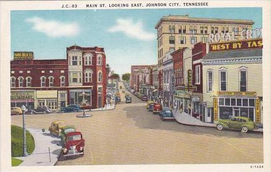 Tennessee Johnson City Main Street Looking East