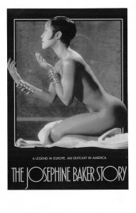 RPPC JOSEPHINE BAKER NUDE MOVIE FRANCE BLACK AMERICANA REAL PHOTO POSTCARD !!