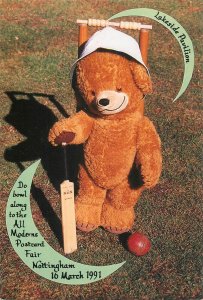 Postcard Fair Lakeside Pavilion Nottingham Teddy Bear Cricket 1991