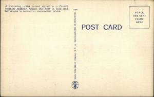 Cambridge MA Drum Grill Hotel Commander LINEN Postcard