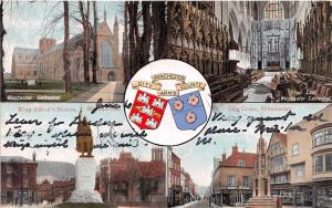 WINCHESTER UK CITY COUNTY ARMS MULTI IMAGE PHOTO  POSTCARD