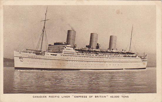 Canadian Pacific Luxury Liner Empress Of Britain 1934Real Photo