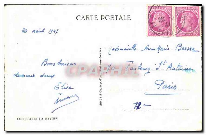 Postcard Old Lake Bourget Abbey Hautecombe