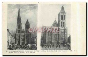 Postcard Abbey of Saint Denis at the beginning of XIX century Abbey of Saint ...