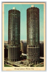 c1964 Postcard IL Chicago's Famous Marina City Twin Towers Apts 