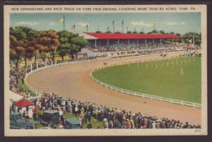 Grandstand,Race Track,York Fair Ground,York,PA Postcard 