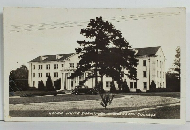 Jackson Mississippi Helen White Dormitory Belhaven College RPPC Postcard P5