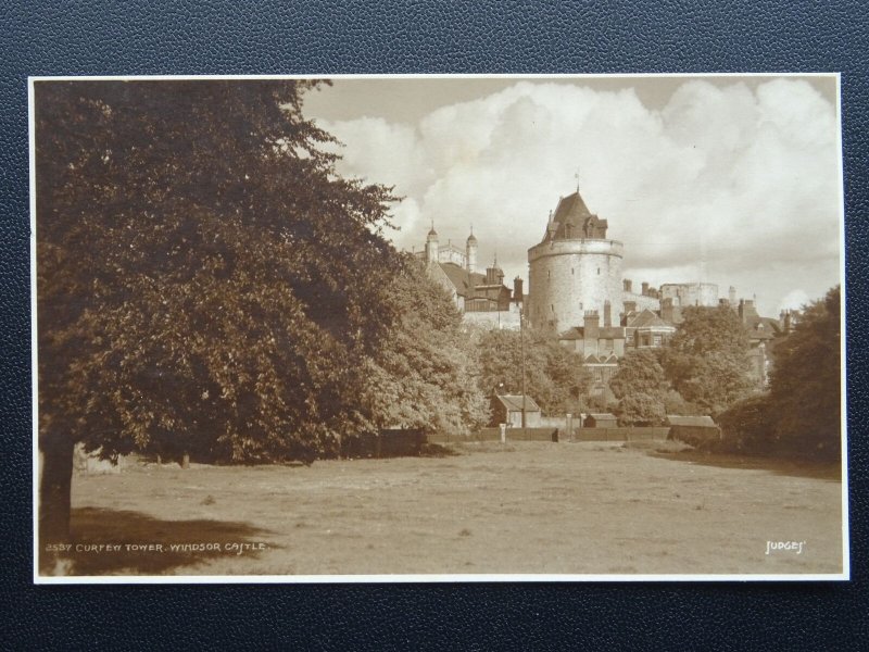 Royalty WINDSOR CASTLE Curfew Tower c1914 RP Postcard by Judges 2537