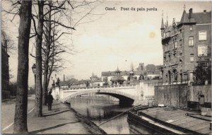 Belgium Ghent Gand Pont du Pain Perdu  Vintage Postcard C067