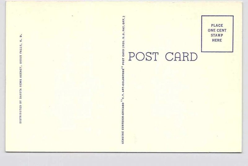 BIG LARGE LETTER VINTAGE POSTCARD GREETINGS FROM SOUTH DAKOTA SIOUX FALLS