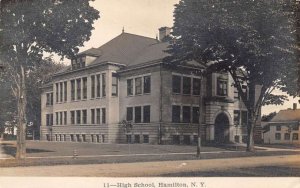 Hamilton New York High School Real Photo Vintage Postcard AA66775