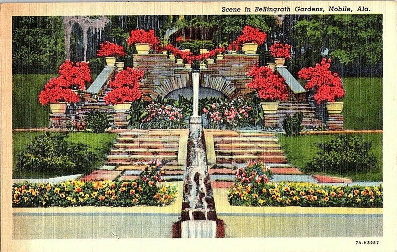 Scene Bellingrath Gardens Mobile Alabama Postcard Standard View Card