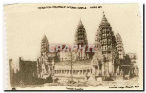 Old Postcard Temple of Angkor & # 39 Paris International Colonial Exposition ...