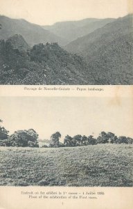 Papua New Guinea scenic landscape vintage postcard 