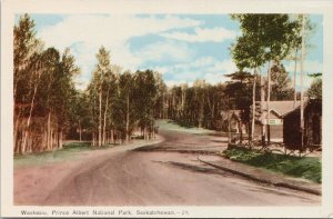 Waskesiu Prince Albert National Park Saskatchewan SK Street Unused Postcard H40