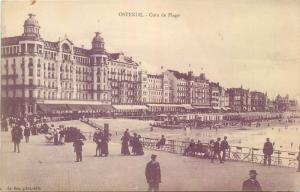 Lot 4 early postcards Oostende Belgium