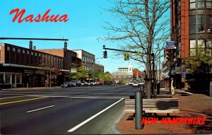 New Hampshire Nashua Main Street Looking North