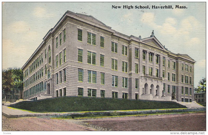 Exterior,  New High School,  Haverhill,  Massachusetts,   PU_1912