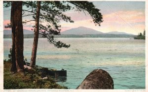 Vintage Postcard 1909 Mt. Ampersand From Millers Pond Adirondacks Mountains NY