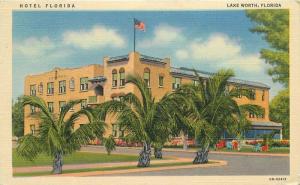 Florida Teich 1948 Postcard Summers Millard Inn linen 742 Lake Worth Florida