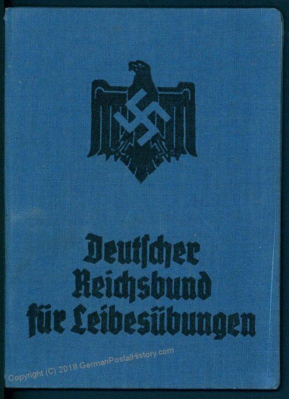 3rd Reich 1937 1938 Deutscher Reichsbund fuer LeibesuebungenMembership Boo 78856