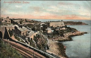 Dalkey Ireland Sorrento Terrace Bird's Eye View c1910 Vintage Postcard