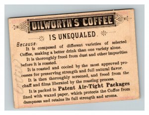 Vintage 1880's Victorian Trade Card Dilworth's Coffee Edwardian Child Coffee Urn