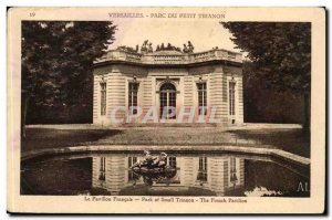 Versailles Old Postcard Park Petit Trianon The french flag
