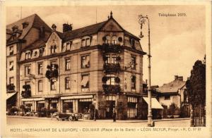 CPA AK Hotel-Restaurant de l'Europe - COLMAR (Place de la Gare) - Léon (741183)