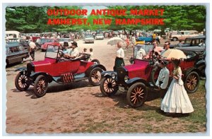 c1960 Outdoor Antique Market Amherst Vintage Car New Hampshire Antique Postcard
