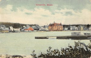 GREENVILLE, MAINE Piscataquis County c1910s W.M. Prilay Vintage Postcard