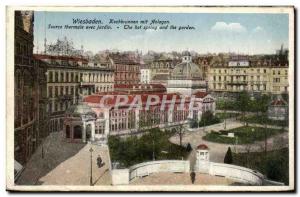 Old Postcard Wiesbaden Kochbrunnen Mit Anlagen