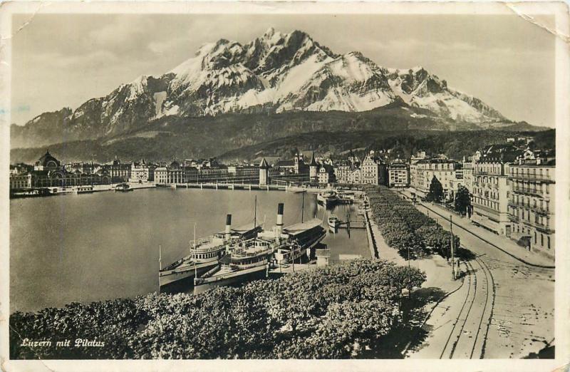 Luzern Switzerland Pilatus real photo