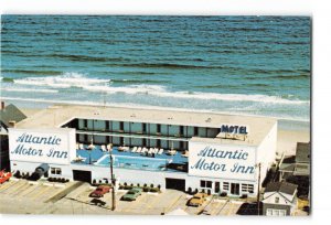 Wells Beach Maine ME Vintage Postcard Atlantic Motor Inn