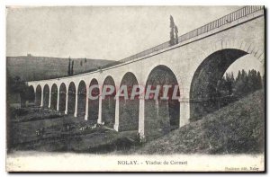 Postcard Old Nolay Viaduct Cormot