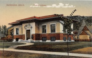 H38/ Durango Colorado Postcard c1910 Public Library Building 6 