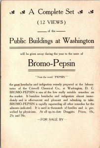 Pension Office Washington DC Bromo Pepsin Medicine Remedies Giveaway Ad Card