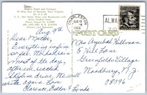 K20/ Charleston Rainelle West Virginia Postcard Chrome Black's Court Slaven 467