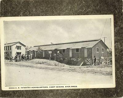 WW I WORLD WAR INFANTRY HEADQUARTERS MA DEVENS Postcard
