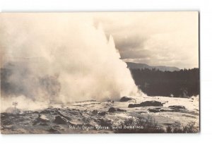 Rotorua New Zealand Vintage RPPC Real Photo Pōhutu Geyser